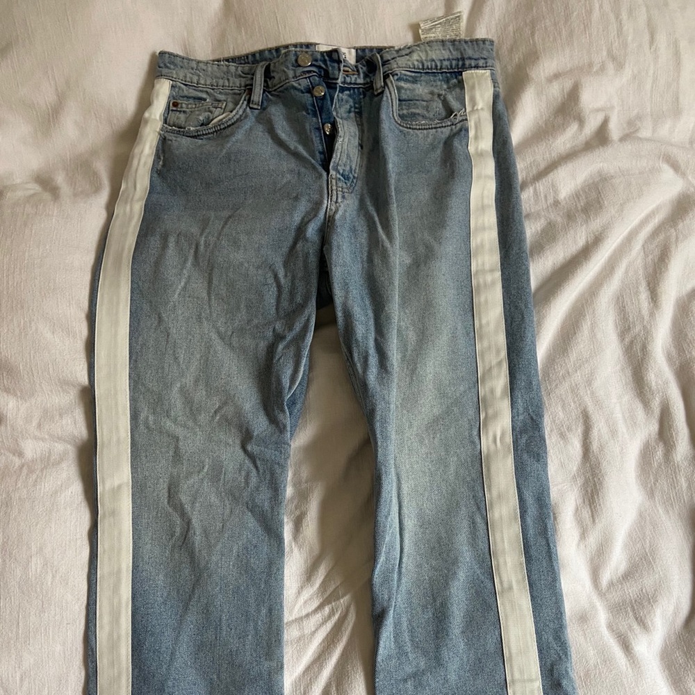 Jeans w side stripe
